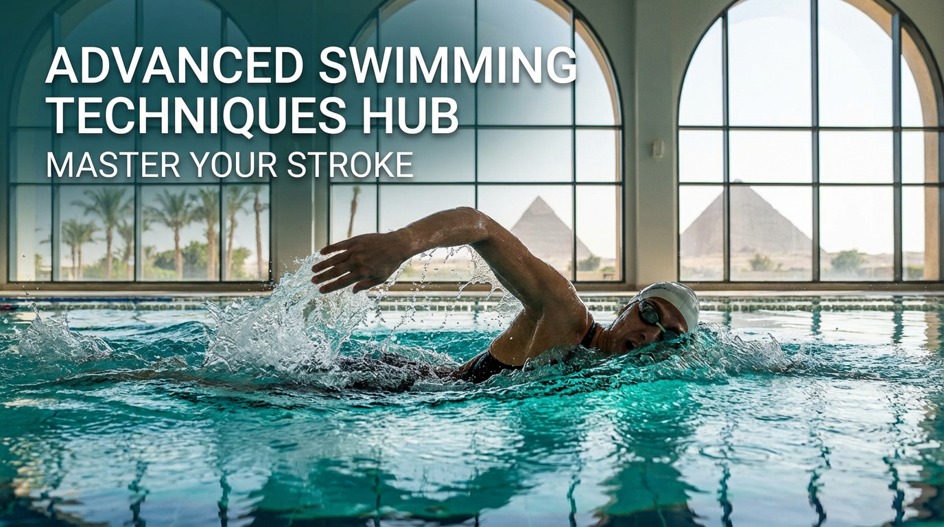 سباح محترف يمارس تقنيات السباحة المتقدمة