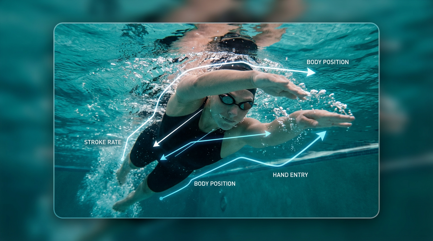 تحليل فيديو لتحسين تقنية السباحة